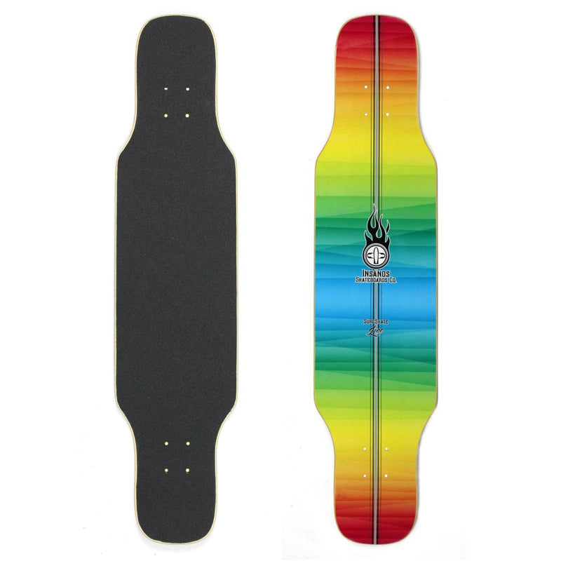 Shape Longboard INSANOS Freestyle 41 C/ Lixa Colorido