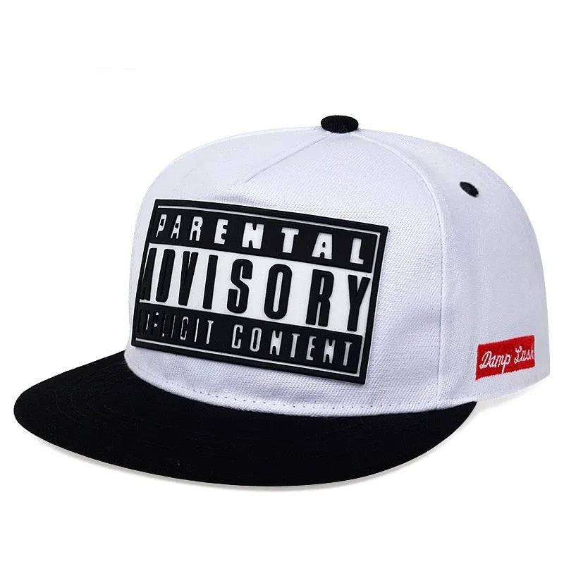 SNAPBACK PARENTAL ADVISORY EXPLICIT BRANCO