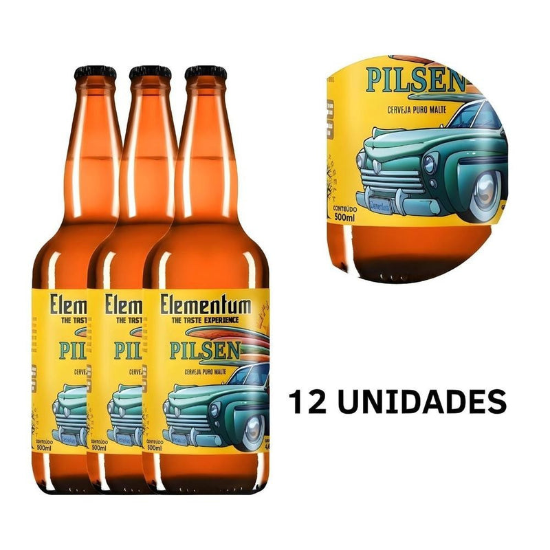 Kit 12x Cervejas Elementum Pilsen 500ml