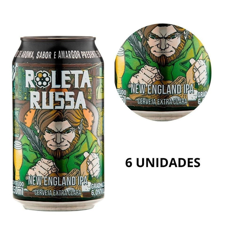 Kit 6x Cervejas Roleta Russa New England IPA Lata 350ml