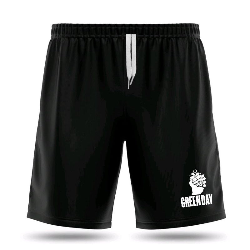 Bermuda Dry Fit Green Day - Preto