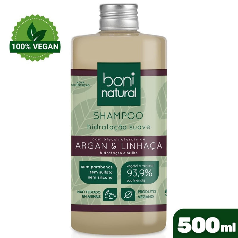 Shampoo Hidratação Suave C/ Óleos Naturais 500ml Boni Natural