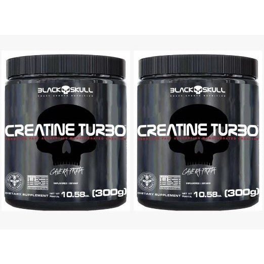 Kit 2x Creatina Creatine Turbo 300g (Cada) BlackSkull