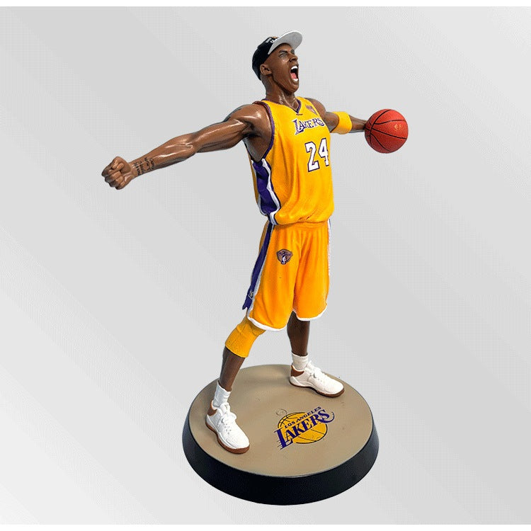 Boneco Estátua Kobe Bryant Lakers Amarelo 34cm