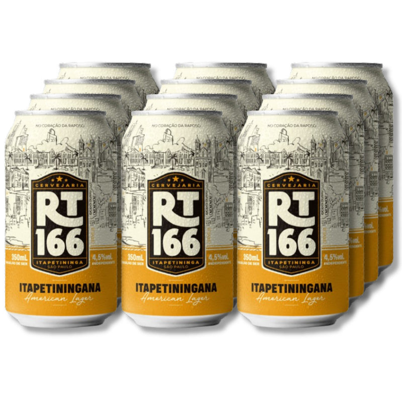 Kit 12x Cerveja Artesanal RT166 Itapetiningana American Lager 350ml Lata