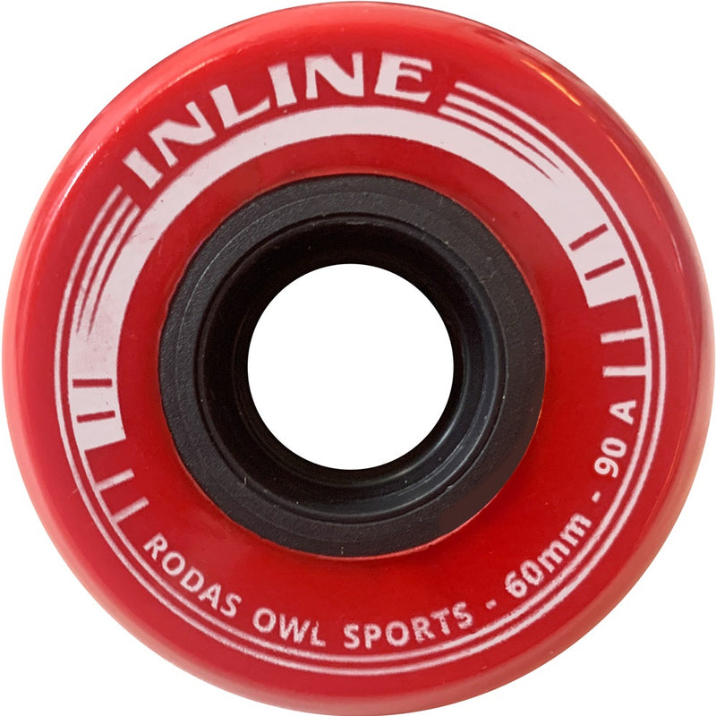 Rodas Patins OWL Inline Street 60mm 90a Vermelho