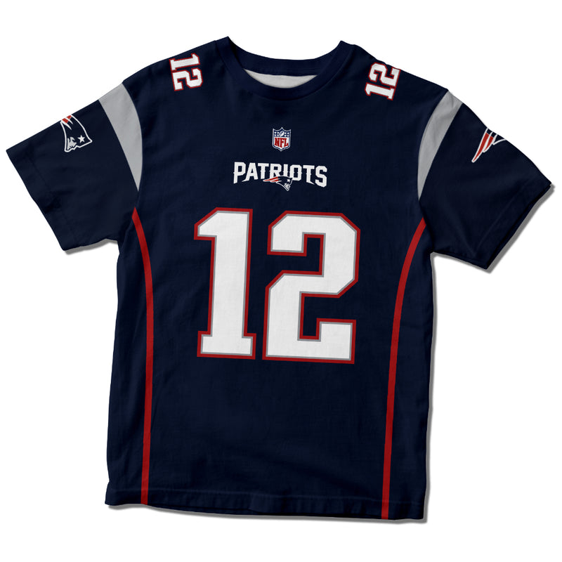 Camisa New England Patriots - Tom Brady 12 - Azul