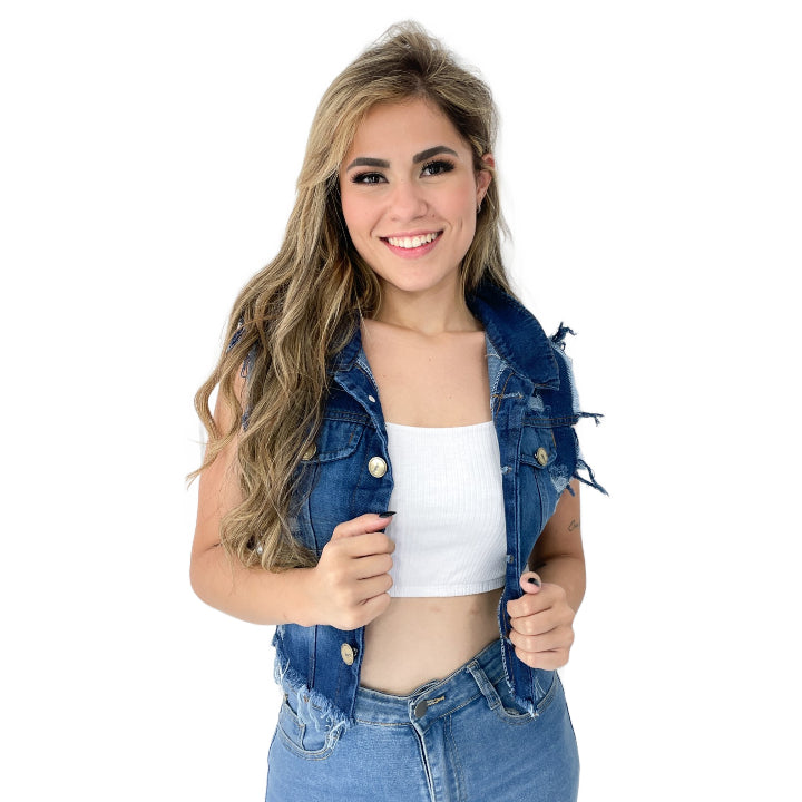 Colete Jeans Vring Azul Escuro