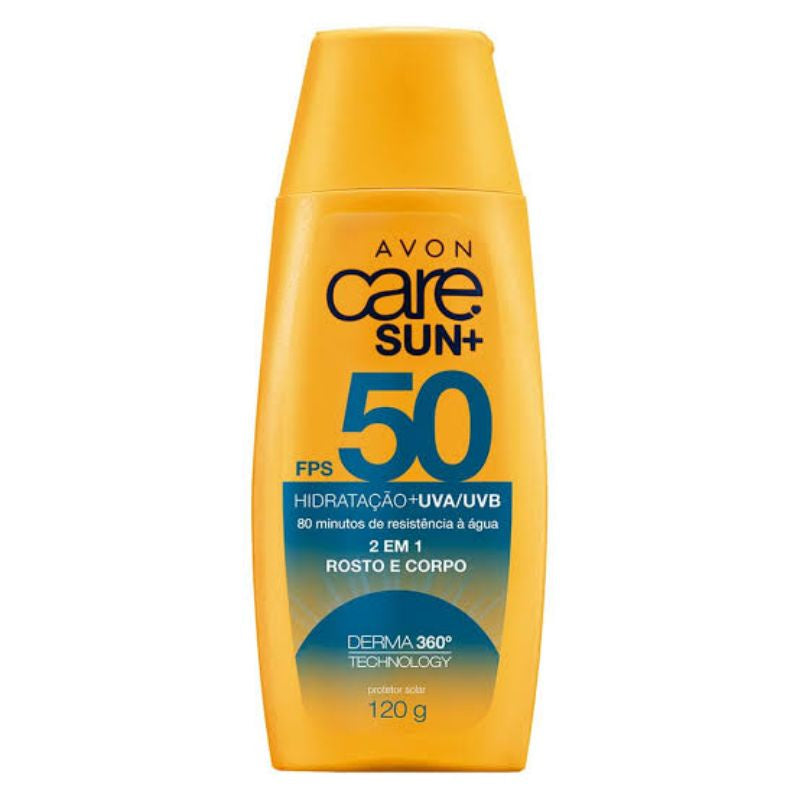 Protetor Solar Care Sun+ 2 em 1 Rosto e Corpo FPS 50 Avon - 120g