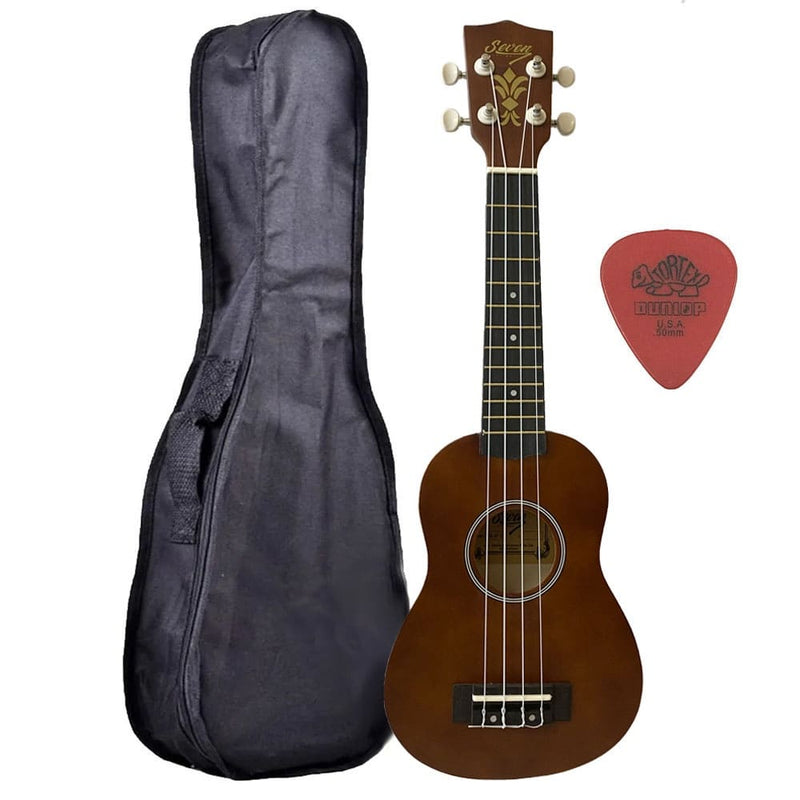 Ukulele Seven Soprano Suk-07 CF Café + Capa