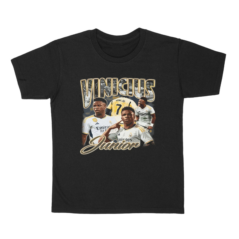 Camiseta Vinicius Junior - Preto/Bege/Branco