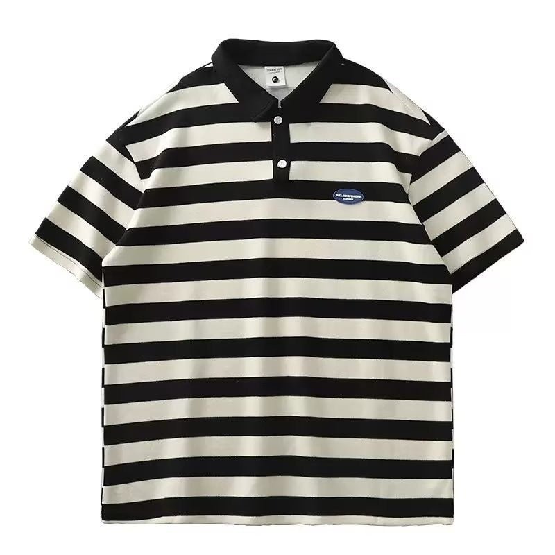 Camisa Polo Ouclo Stripe Listras Preto