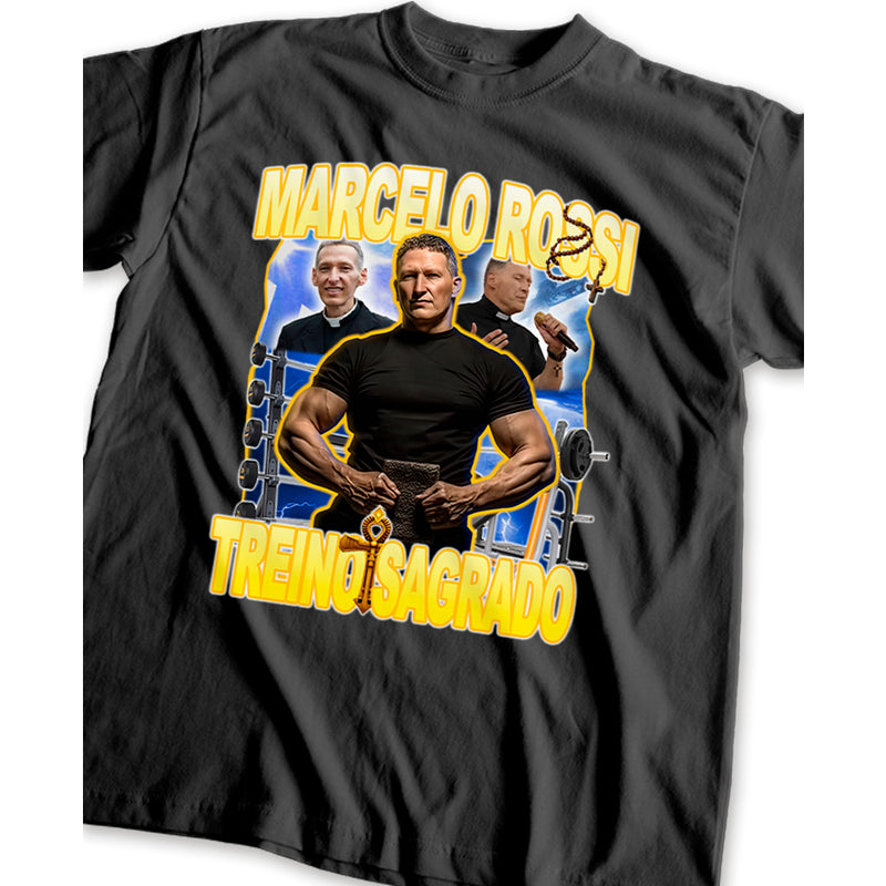 Camiseta Marcelo Rossi Treino Sagrado Preto