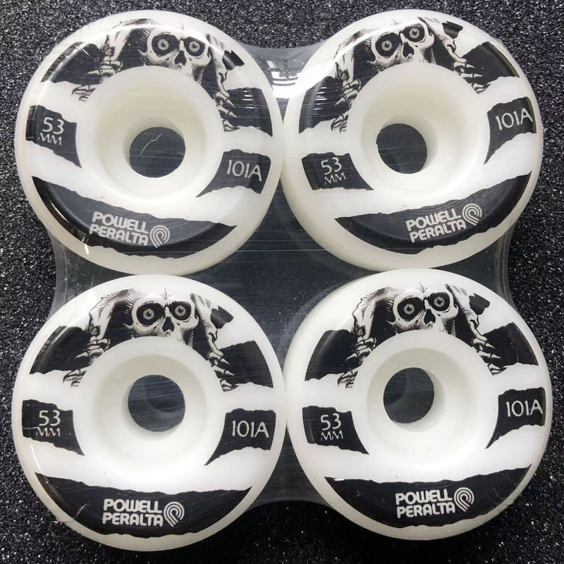 Rodas Powell Peralta Caveira Branca 53mm 101a