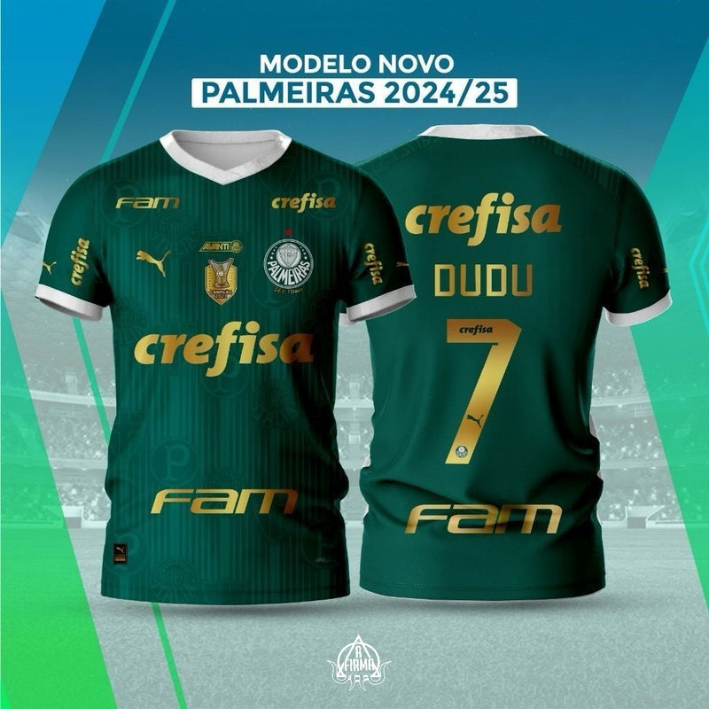 Camisa Palmeiras 2024/25 Patch Campeão Brasileiro 2023 - Dudu 7 - Casa