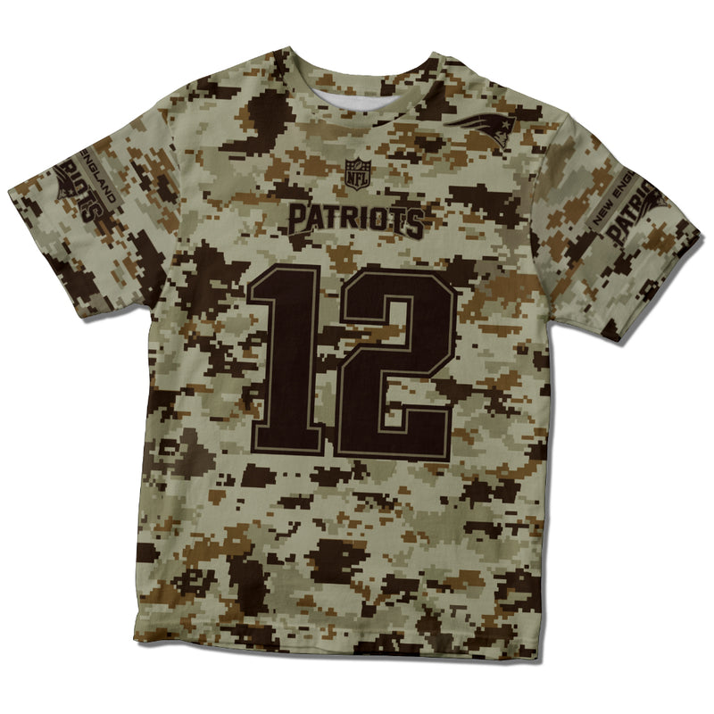 Camisa New England Patriots - Tom Brady 12 - Camuflada