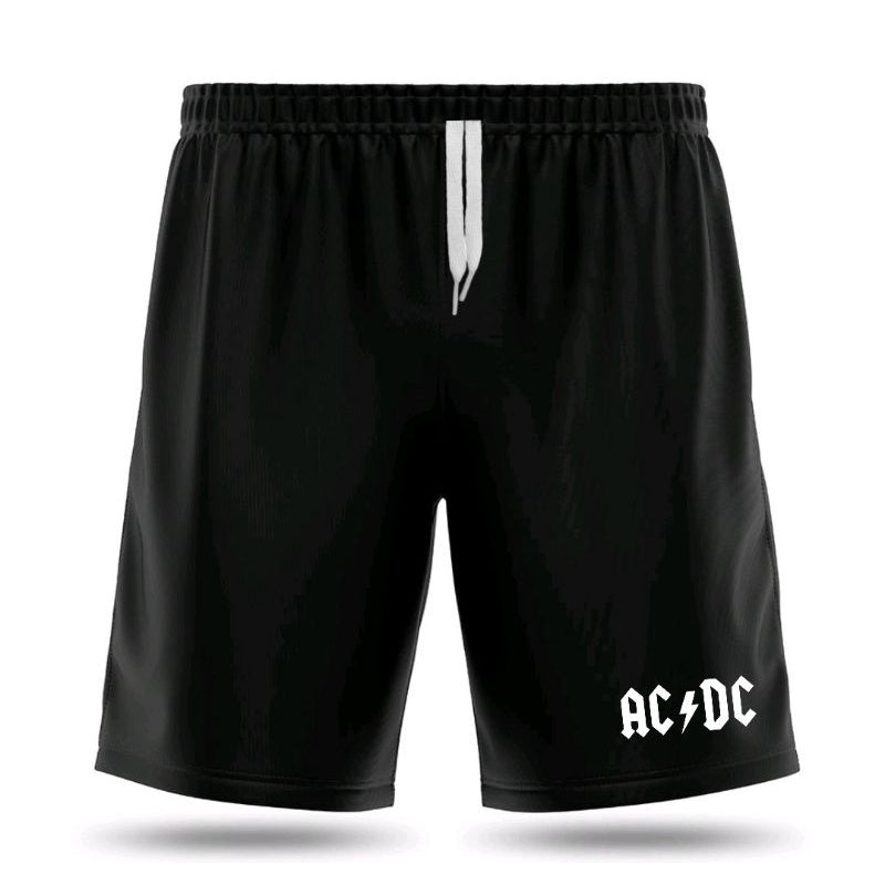 Bermuda Dry Fit AC/DC - Preto