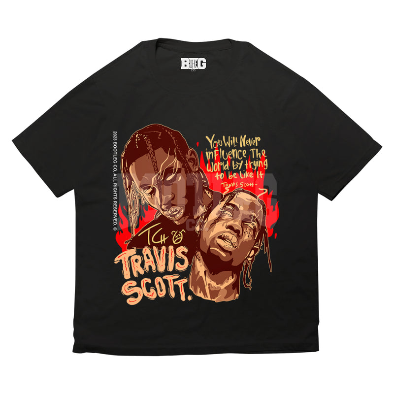 Camiseta Bootleg CO. Travis Scott Faces - Preto