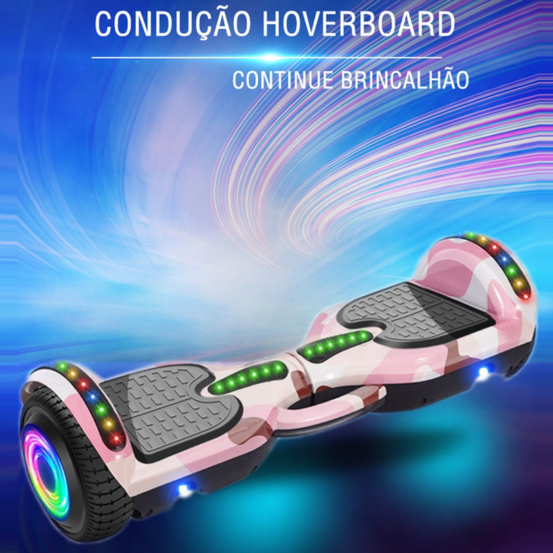 Hoverboard HBD65S Cammuflado Rosa 6.5" Motor Brushless Led