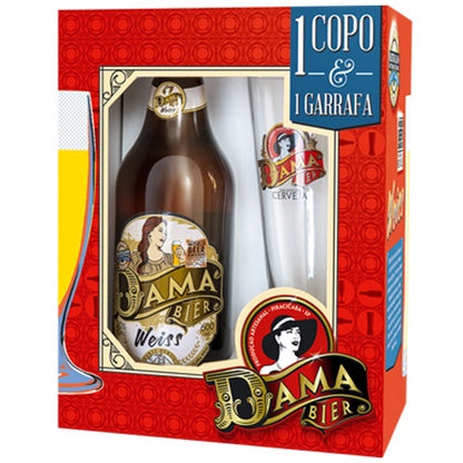 Kit Presente Cerveja Dama Bier Weiss + Copo Dama Bier