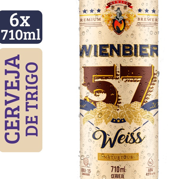 Kit 6x Cerveja Wienbier 57 Weiss 710ml