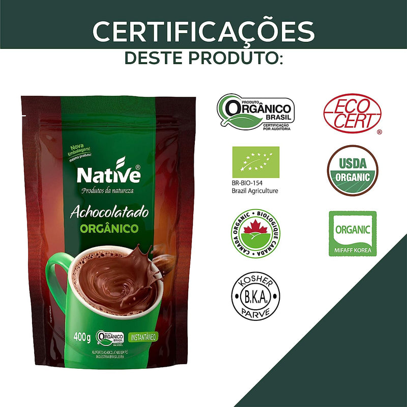 2x Achocolatado Orgânico 400g Native