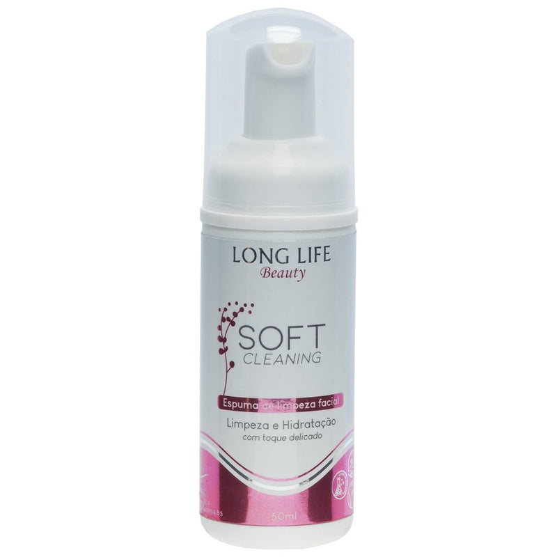 Creme Pós Micropigmentação Long Life Beauty 12g + Sabonete Mousse Soft Cleaning 50ml Espuma Facial Long Life