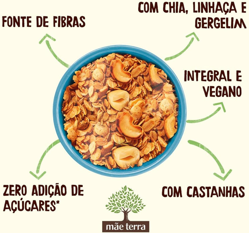 Granola Tradicional Zero Açúcares Mãe Terra 800g