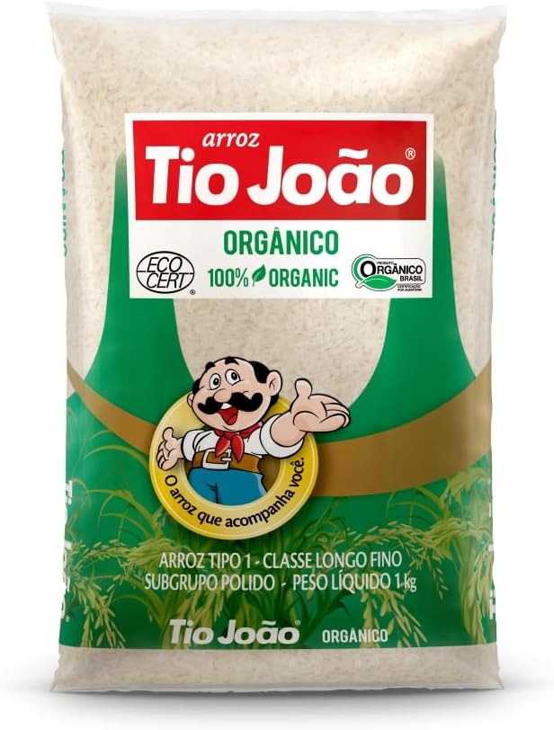 2x Arroz Polido Orgânico Branco Tio João 1Kg