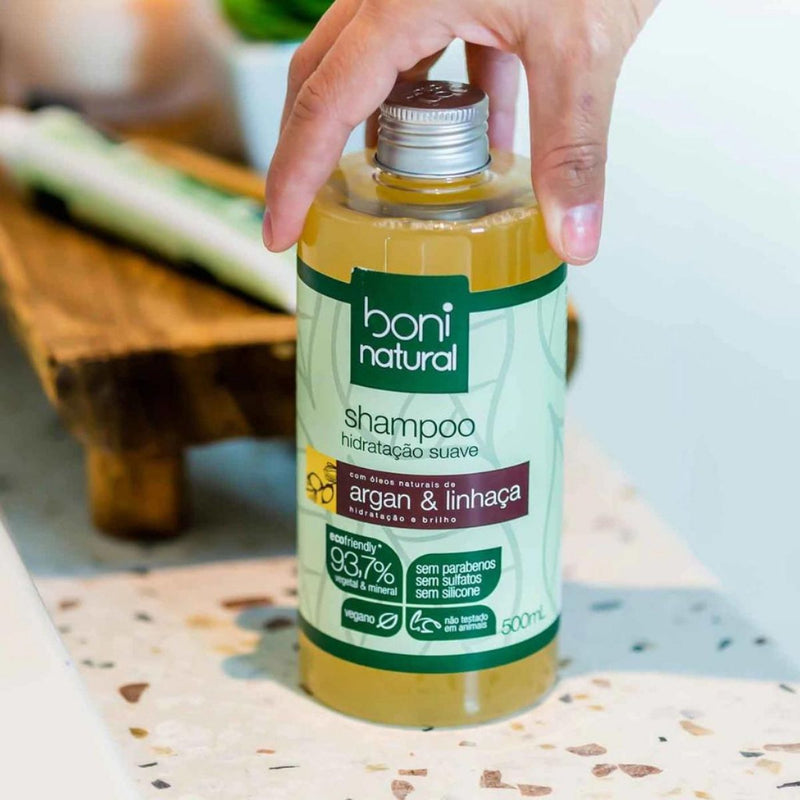 Shampoo Hidratação Suave C/ Óleos Naturais 500ml Boni Natural