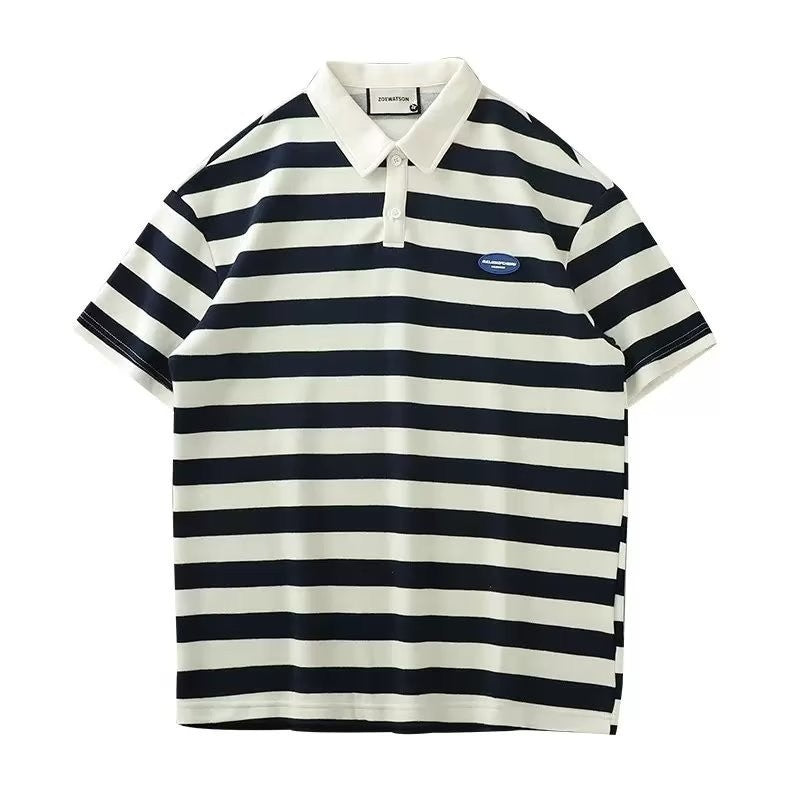 Camisa Polo Ouclo Stripe Listras Azul