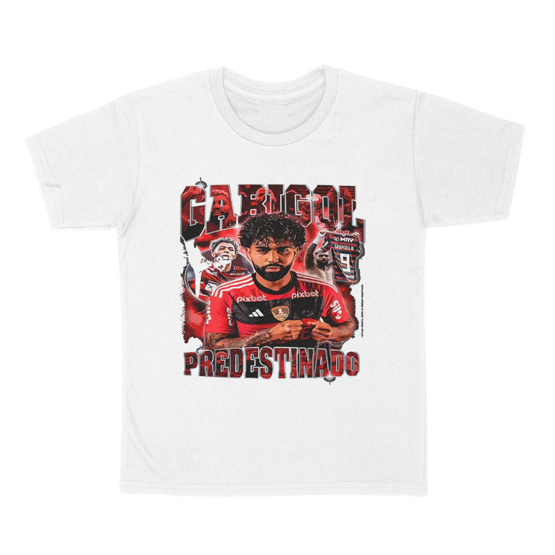 Camiseta Gabigol Predestinado - Preto/Branco/Bege