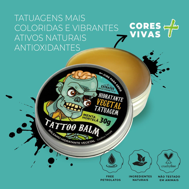 Pomada Tattoo Balm Aftercare Hidratante Menta Hortelã 30g