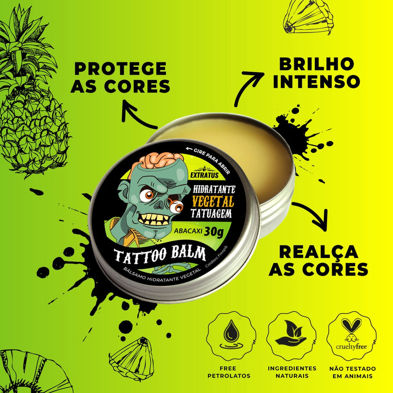 Pomada Tattoo Balm Aftercare Hidratante Abacaxi 30g