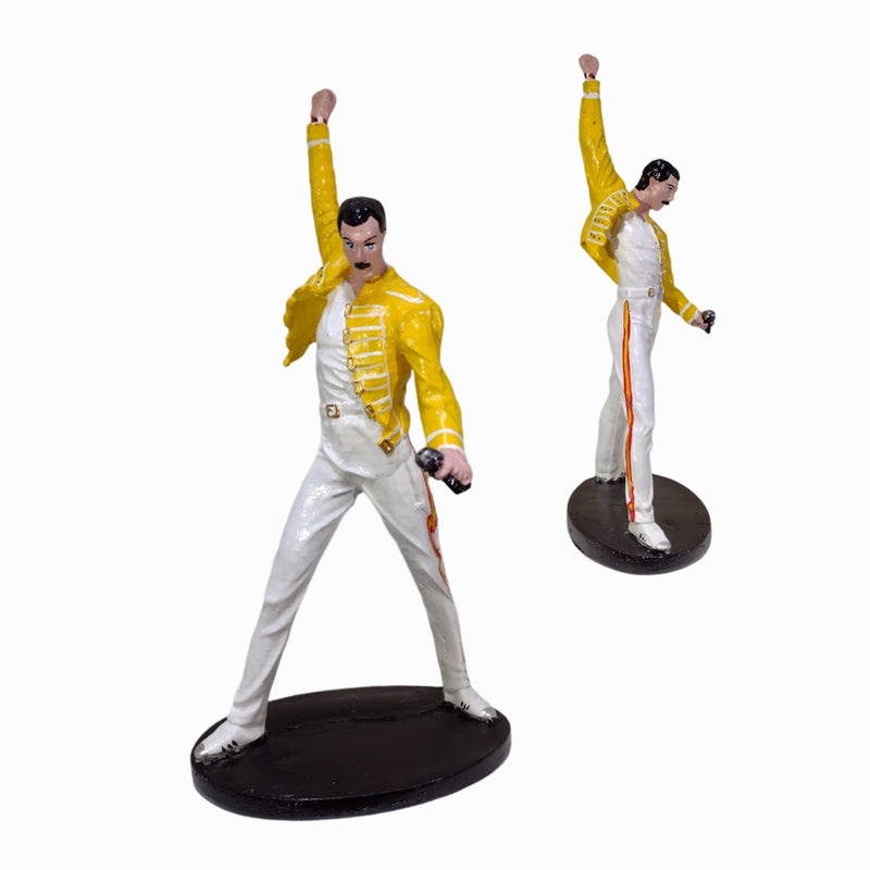 Boneco Resina Freddie Mercury 19cm