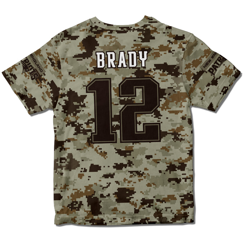 Camisa New England Patriots - Tom Brady 12 - Camuflada