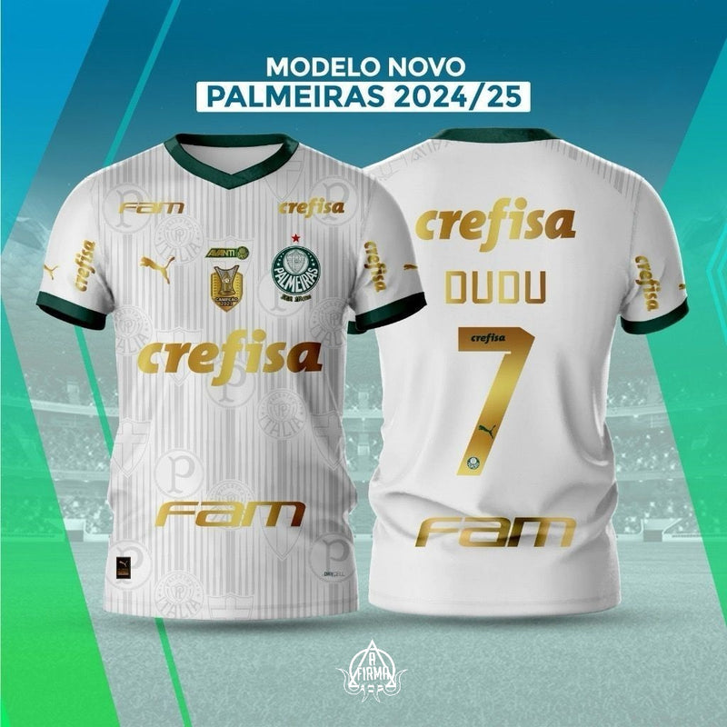 Camisa Palmeiras 2024/25 Patch Campeão Brasileiro 2023 - Dudu 7 - Fora