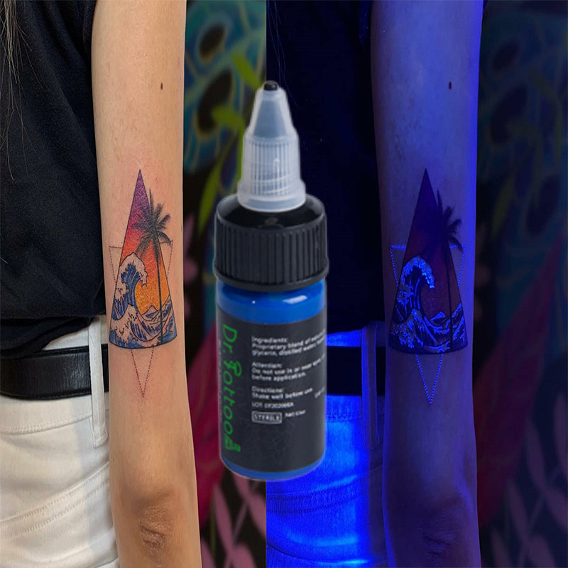 Tinta Dr. Tattoo Azul Fluorescente 15ml