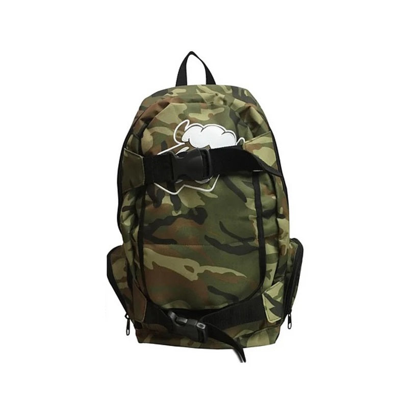 Mochila Black Sheep Porta Skate Bag Camuflada Com Bolso