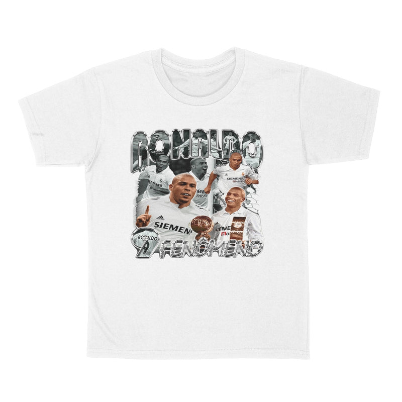 Camiseta Ronaldo Fenômeno - Preto/Branco/Bege