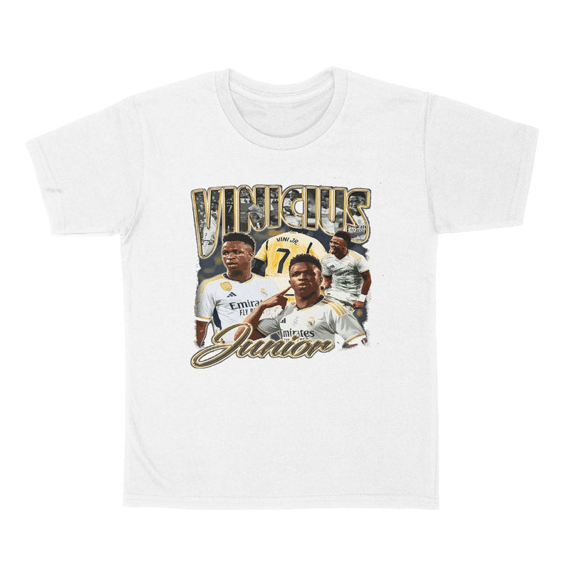 Camiseta Vinicius Junior - Preto/Bege/Branco