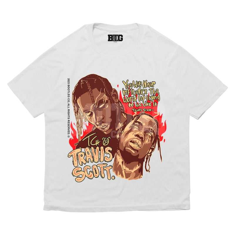 Camiseta Bootleg CO. Travis Scott Faces - Branco