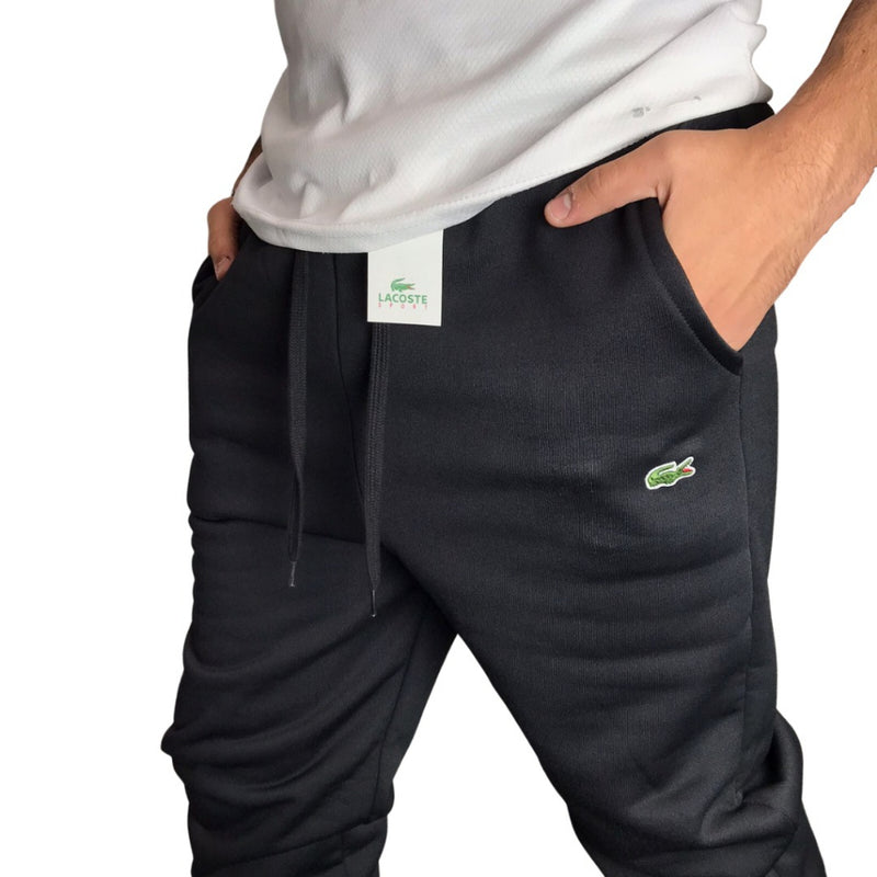 Calça Moletom Lascote Jogger Flanelado - Preto