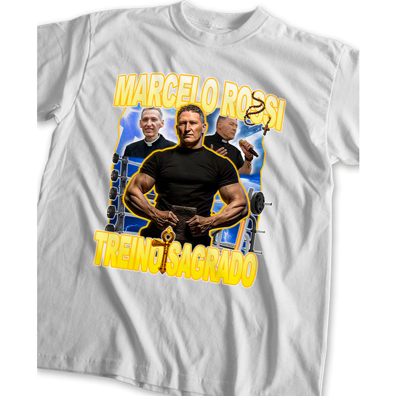 Camiseta Marcelo Rossi Treino Sagrado Branco