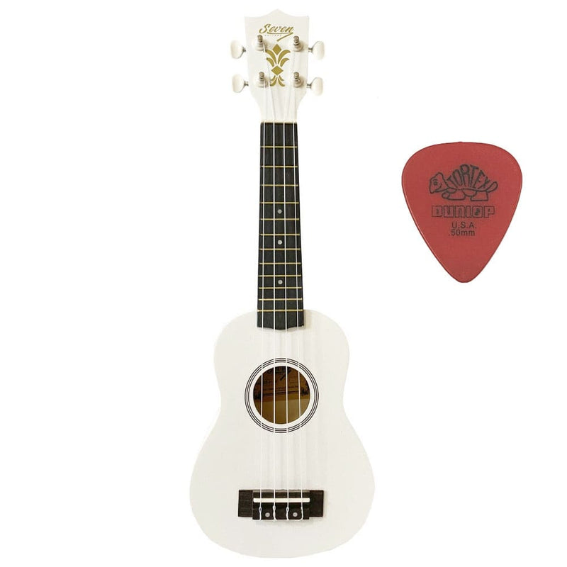 Ukulele Seven Soprano Suk-07 Wh Branco + Capa