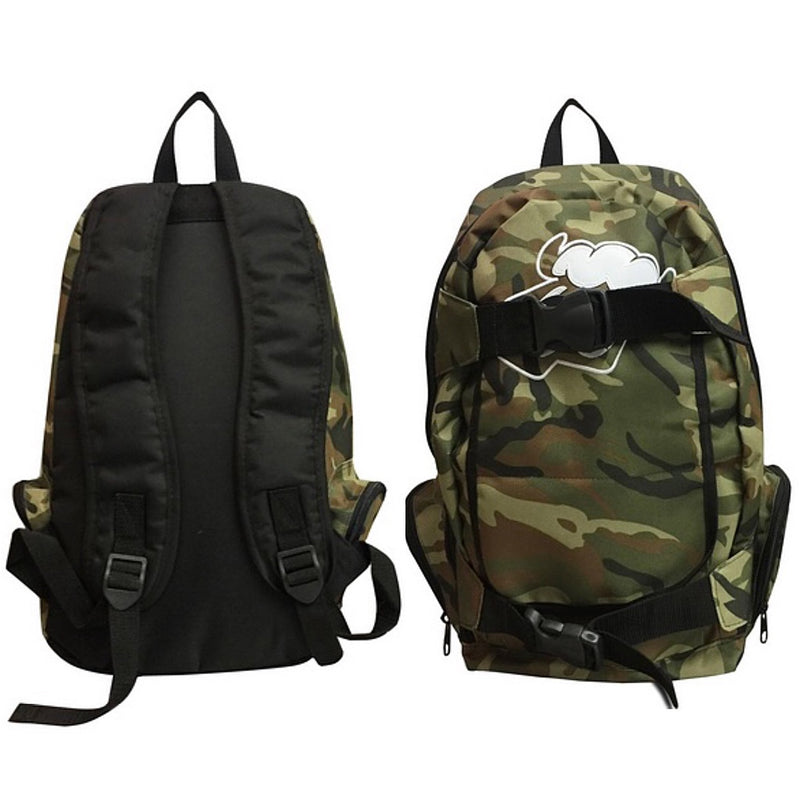 Mochila Black Sheep Porta Skate Bag Camuflada Com Bolso