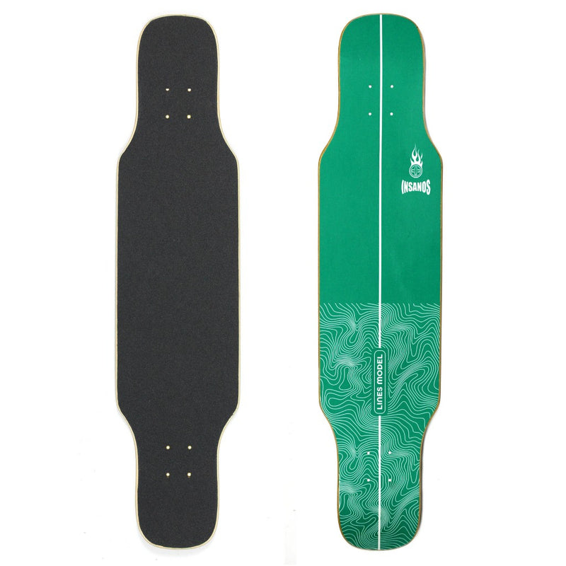 Shape Longboard INSANOS Freestyle 41 C/ Lixa Verde