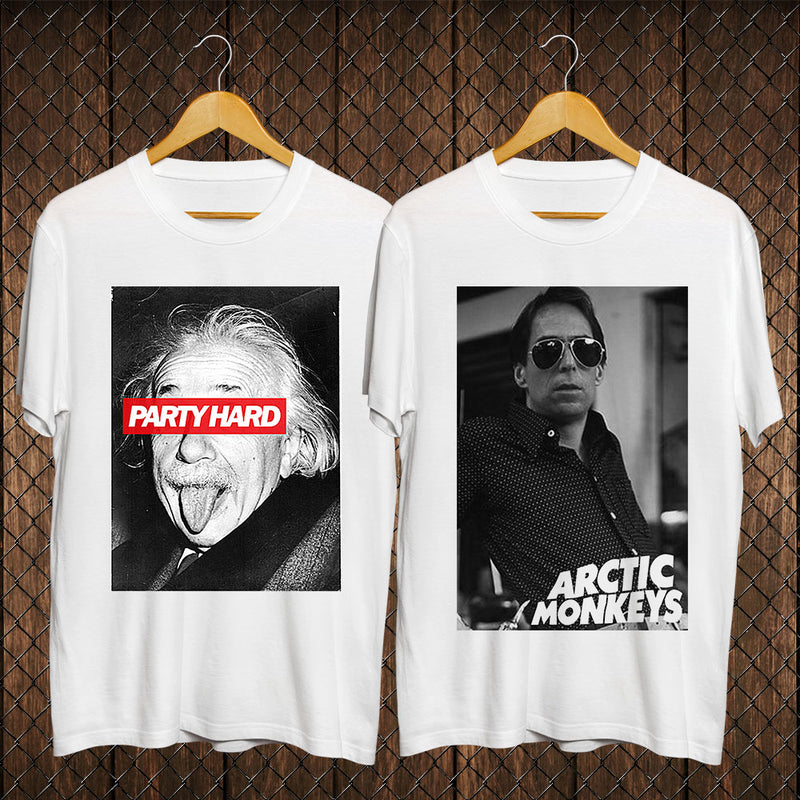 KIT 2 Camisetas Agostinho Arctic Monkeys + Albert Einstein Party Hard