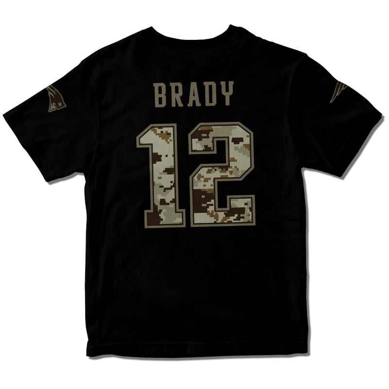 Camisa New England Patriots - Tom Brady 12 - Preta Camuflada