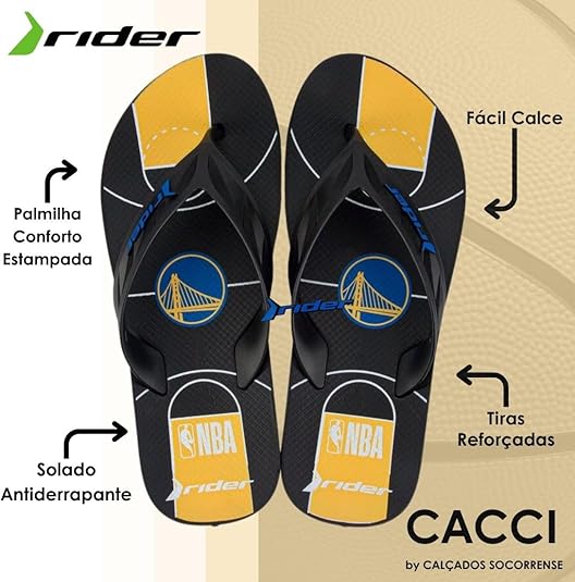 Chinelo Rider Street Nba Amarelo